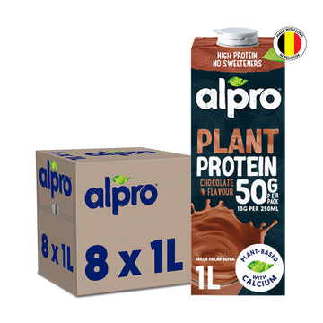 Alpro Protein Sojadrink - Chocoladesmaak - 8x1L
