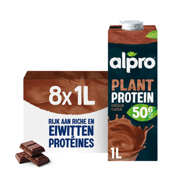 Alpro Protein Sojadrink - Chocoladesmaak - 8x1L