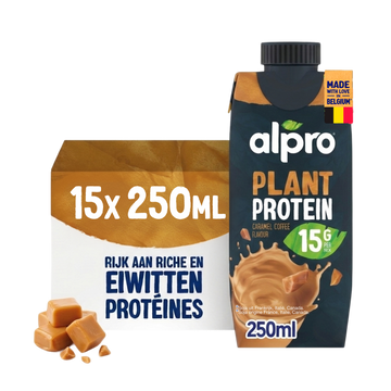 Alpro Boisson Protéinée Soja - Goût  Caramel Café - 15 x 25cl