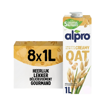 ALPRO Avoine Original – Boisson végétale à l’avoine – 8 × 1 L