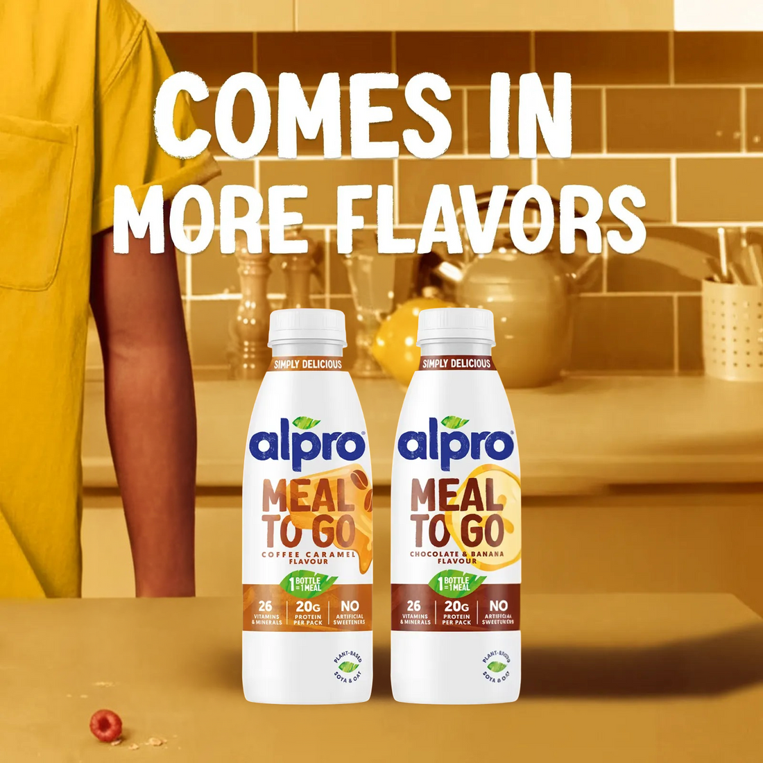 Alpro Meal to Go Koffie‑Karamel- 26 vitaminen en mineralen, eiwitten en vezels 6 x 500ml
