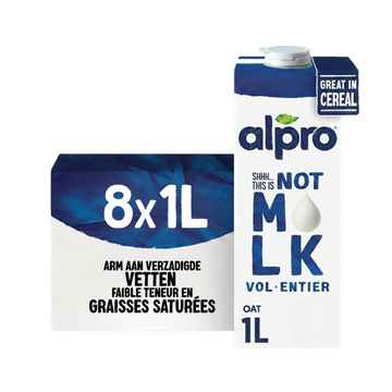 Boisson végétale ALPRO à l'avoine (sans lait) 3,5 % vol. 8 x 1 L 